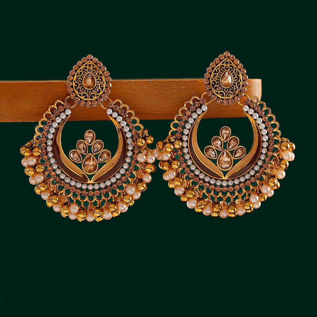 Indian Wedding Supply - Ấn Độ Jhumka Bông Tai 2023