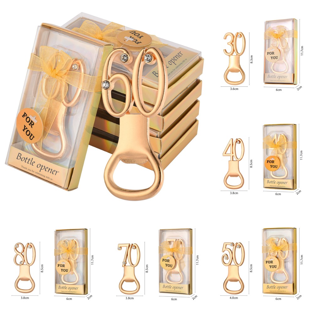 Wedding Supply List - Golden Birthday Bottle Opener for 30th