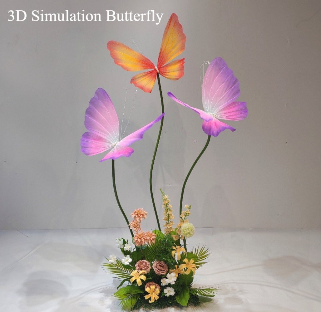 Wedding Supply Shops - 3D Simulation Butterfly Silk Mesh Butterflies