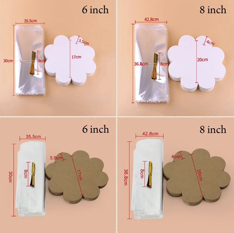 10pcs 6/8inch Chiffon Cake Pac - đánh giá và giá Wedding Supply Shops