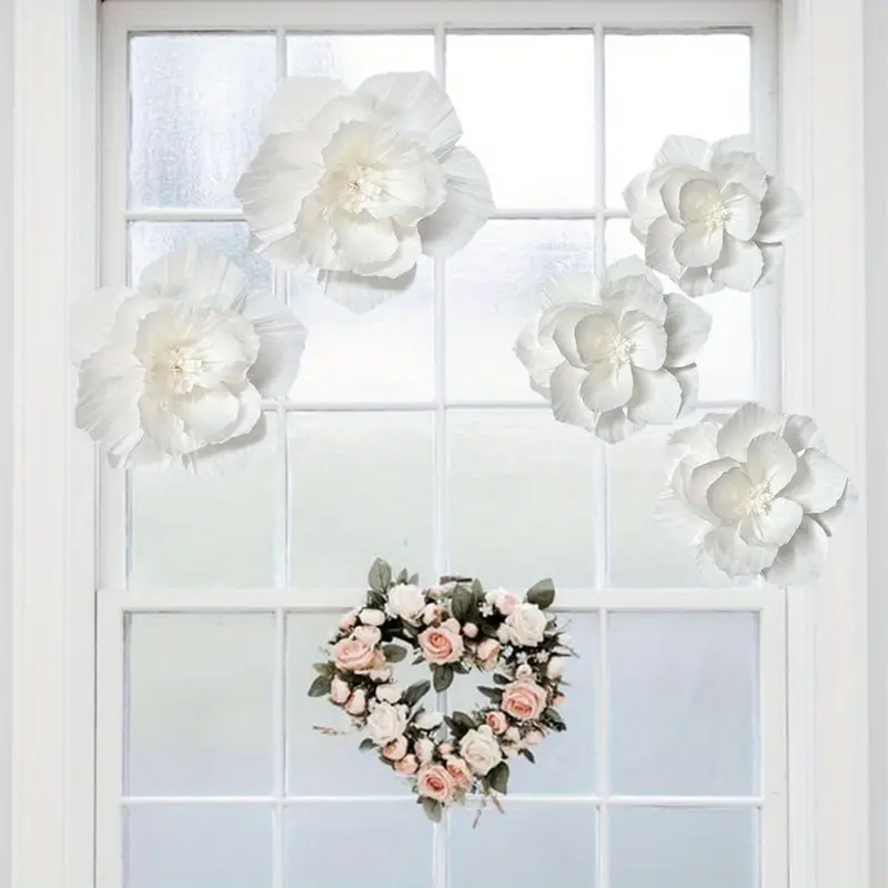 5 Packs of White Paper Flowers - đánh giá và giá Wedding Power Supply