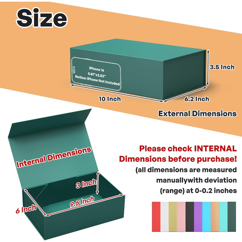 Green Gift Box with Magnetic C - đánh giá và giá Wedding Packaging