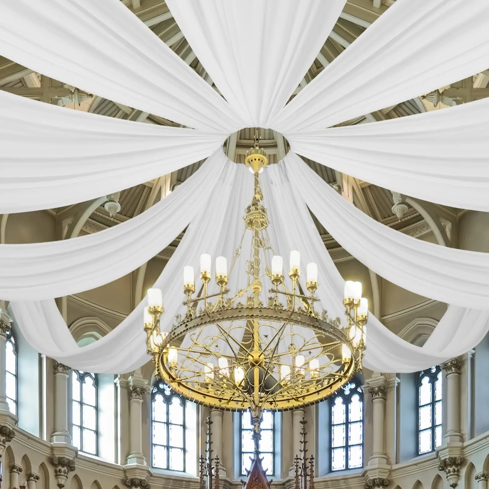 White Wedding Dress Ceiling Dr - đánh giá và giá Wedding Ceremony Supply