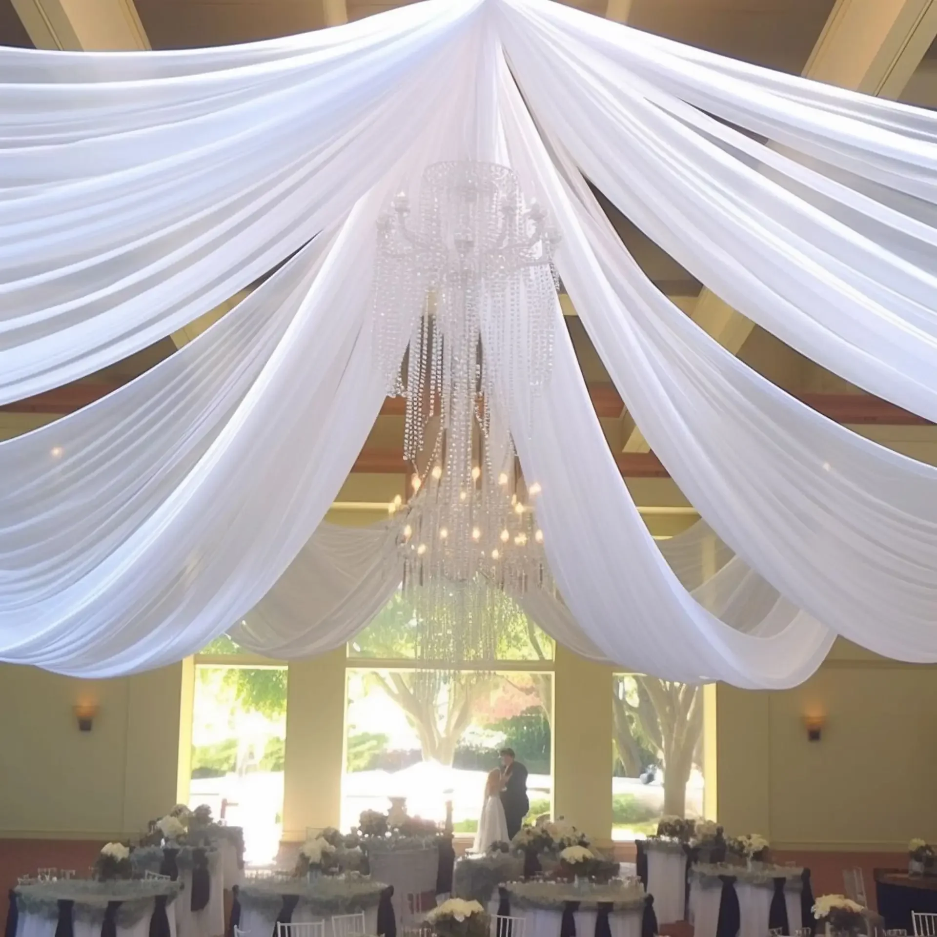White Wedding Dress Ceiling Dr - đánh giá và giá Wedding Ceremony Supply