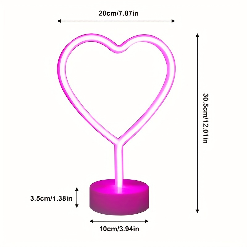 Heart shaped neon light, batte - đánh giá và giá Wedding Power Supply