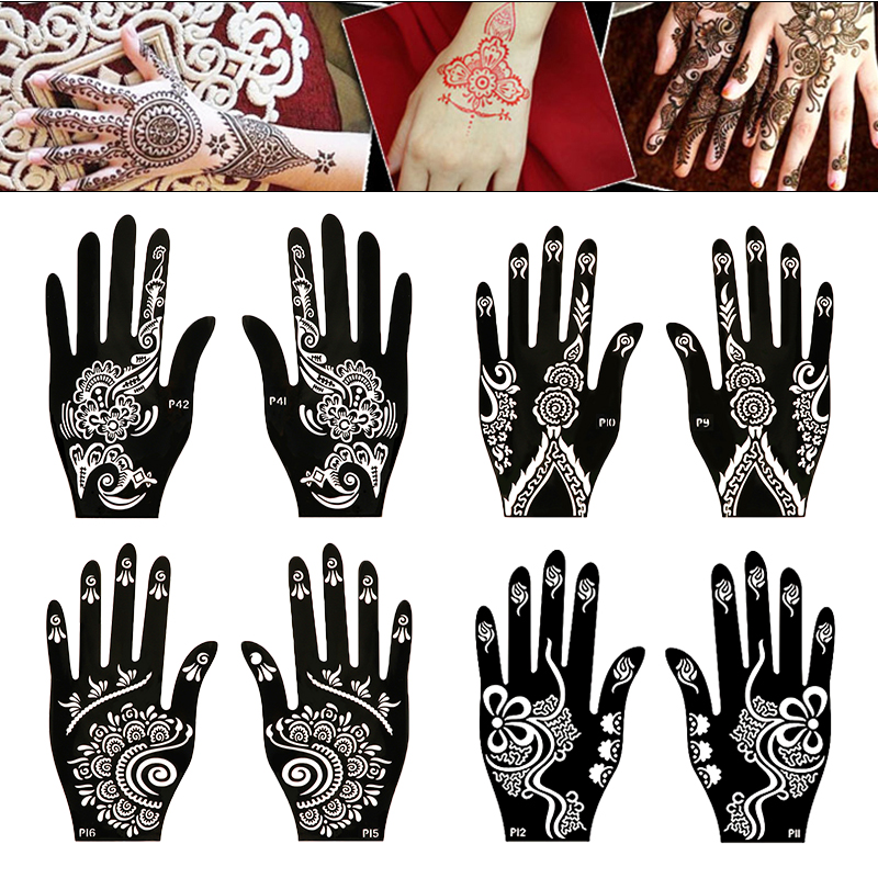 2pcs Henna Tattoo Stencils Tem - đánh giá và giá Indian Wedding Supply
