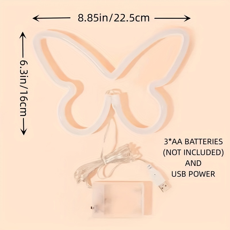 LED butterfly neon lights, USB - đánh giá và giá Wedding Power Supply