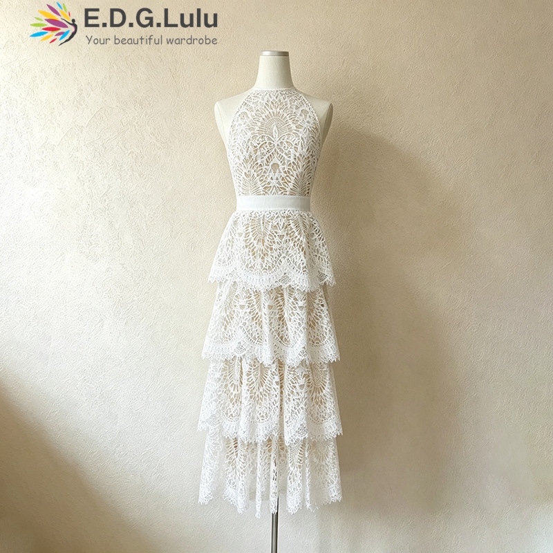 EDGLuLu O Neck Sleeveless Whit - đánh giá và giá Wedding Lulu