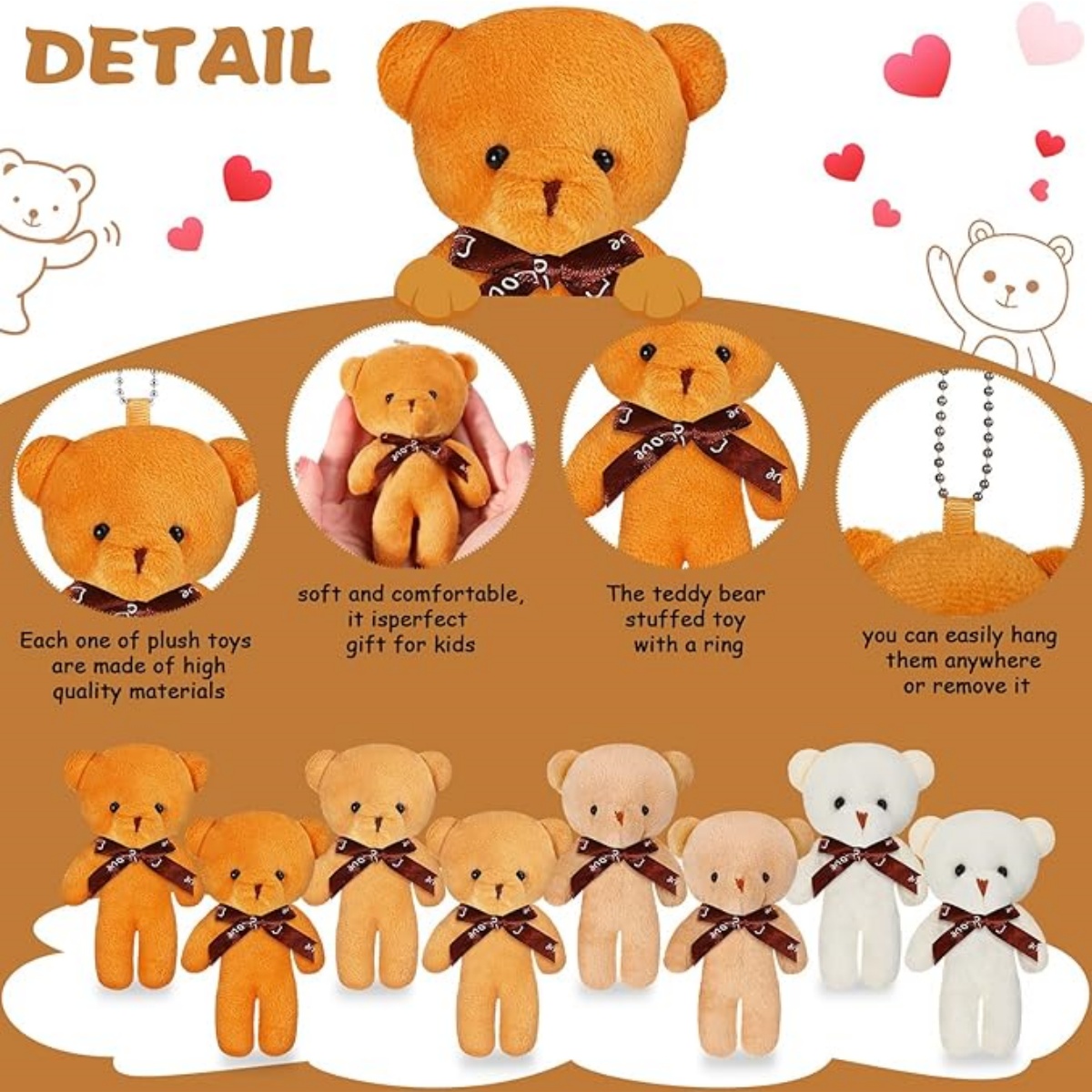 12-120PCS Keychain Mini Teddy  - đánh giá và giá Wedding Supply List