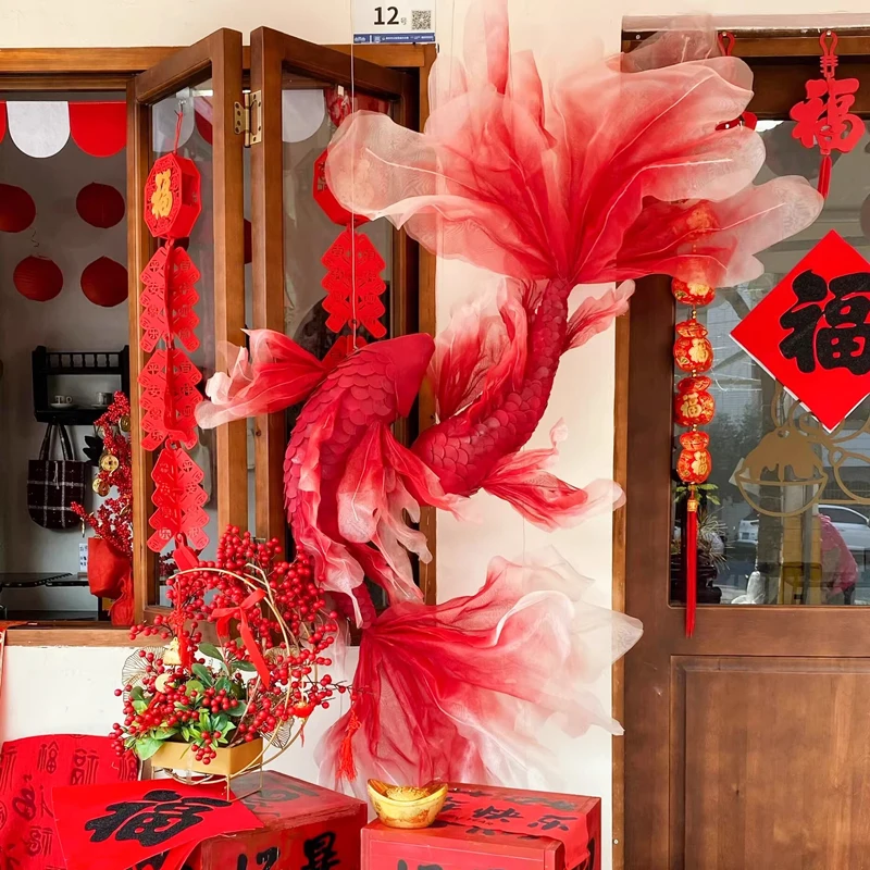 1Pc Handmade Red Fish Koi Scen - đánh giá và giá Wedding Supply Shops