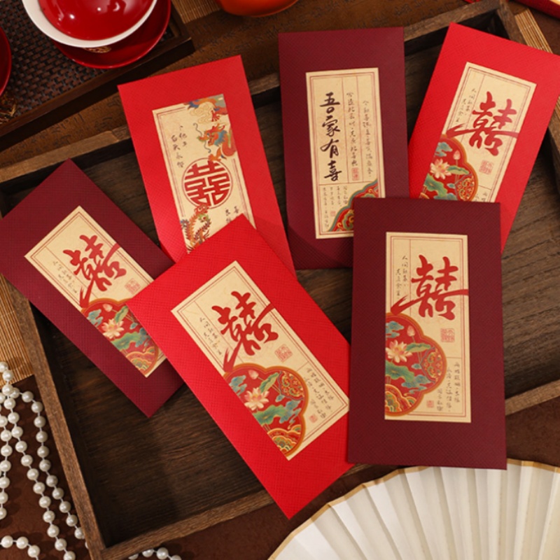 2/4Pcs Chinese Wedding Red Env - đánh giá và giá Wedding Envelopes