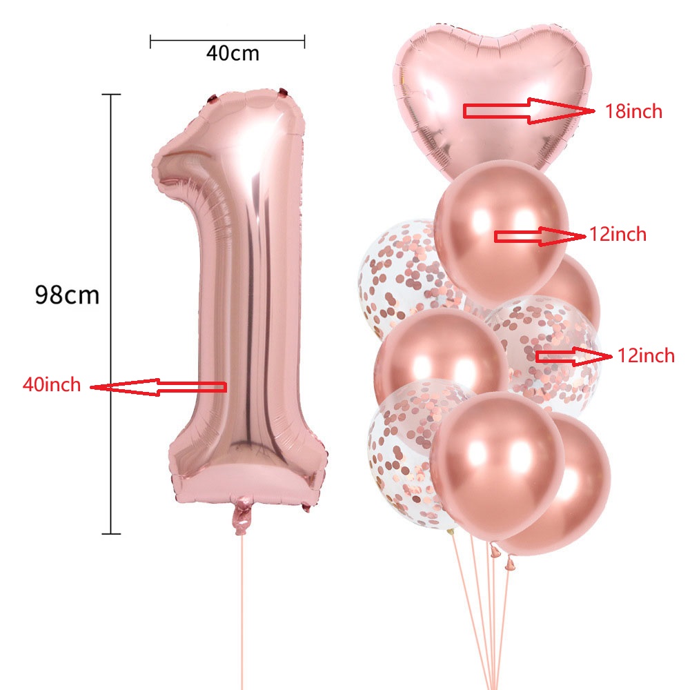 40 Inch 0-9 Rose Gold Number B - đánh giá và giá Wedding Ceremony Supply