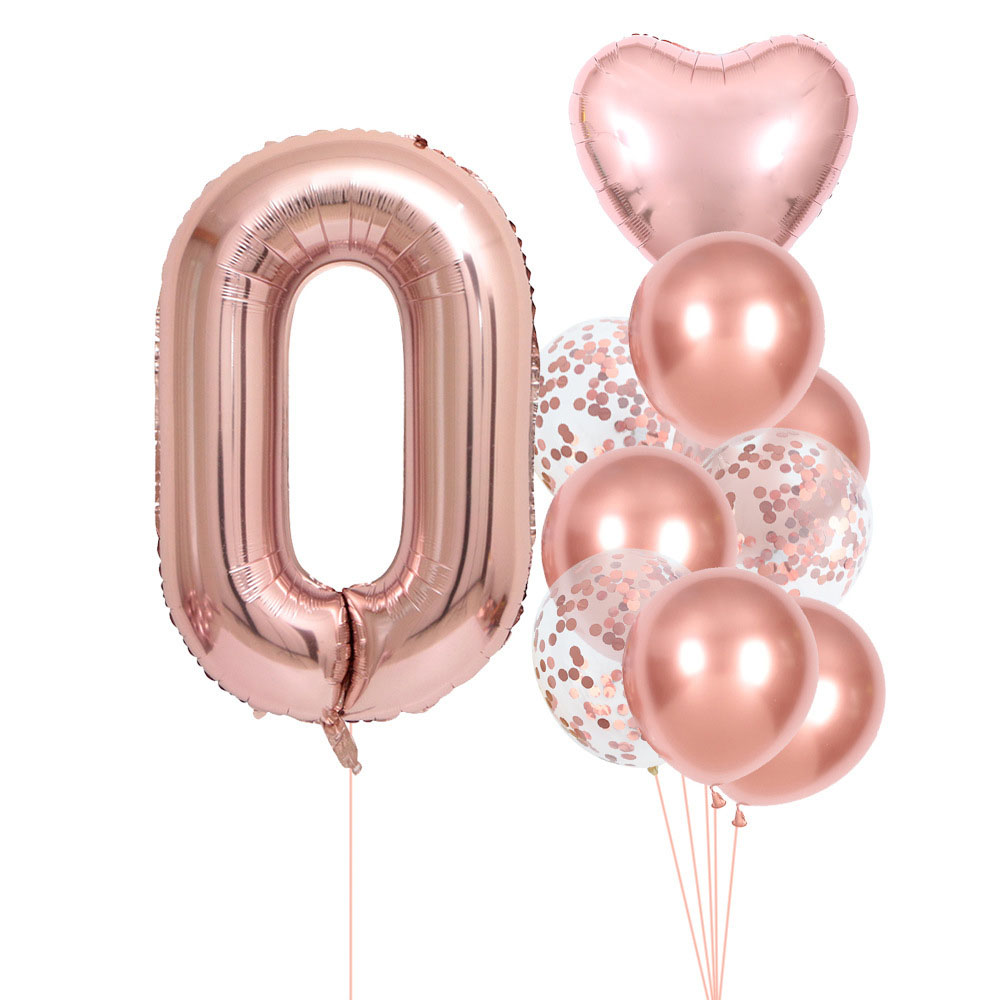 40 Inch 0-9 Rose Gold Number B - đánh giá và giá Wedding Ceremony Supply