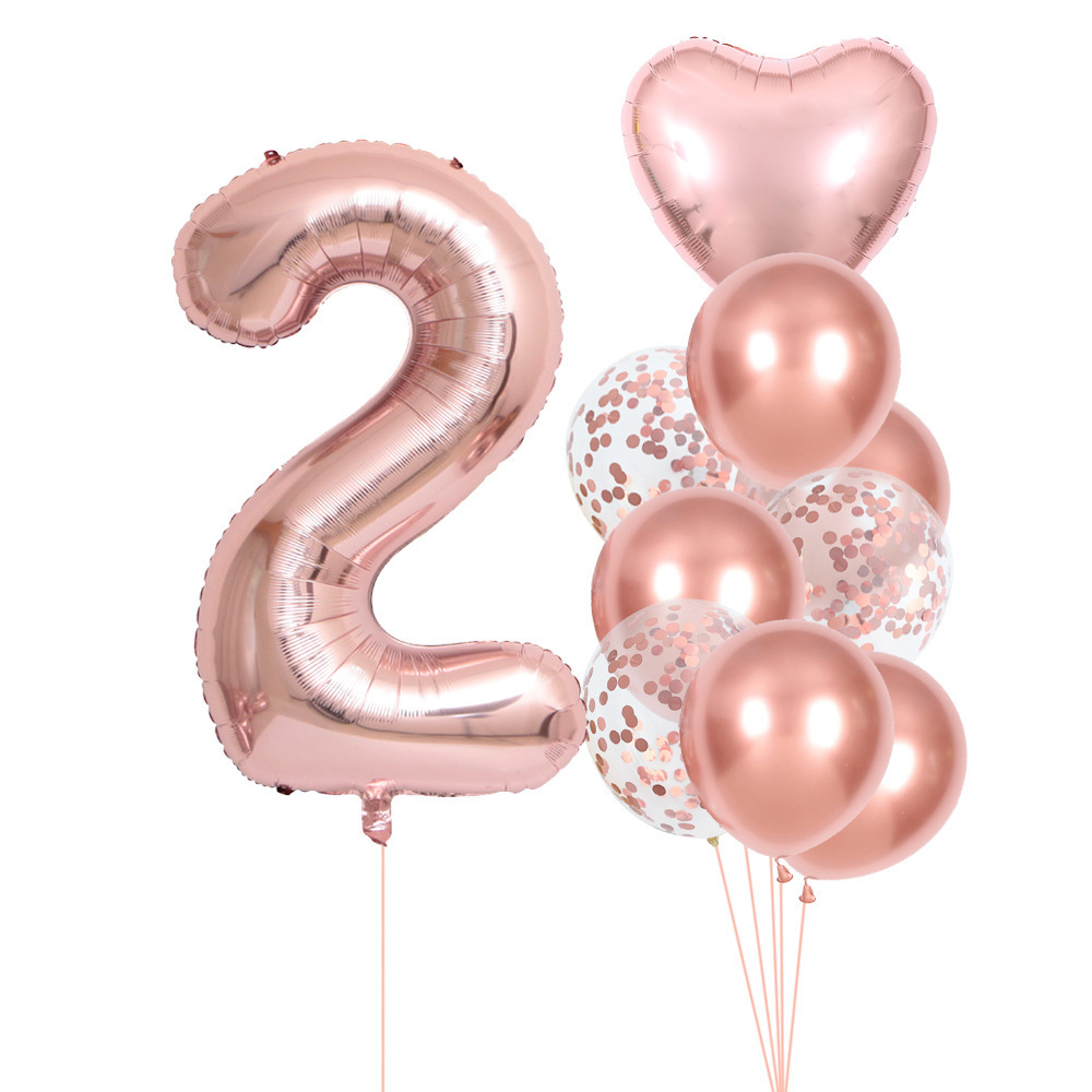 40 Inch 0-9 Rose Gold Number B - đánh giá và giá Wedding Ceremony Supply