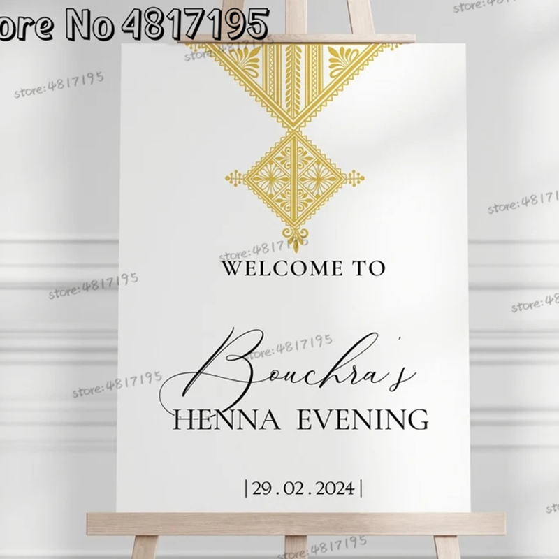Muslim Henna Welcome Sign Gold - đánh giá và giá Wedding Package Gold