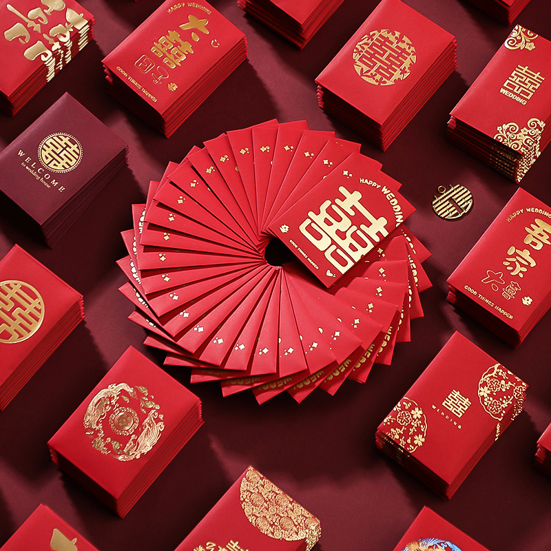 50pcs Chinese New Year Red Env - đánh giá và giá Wedding Envelopes