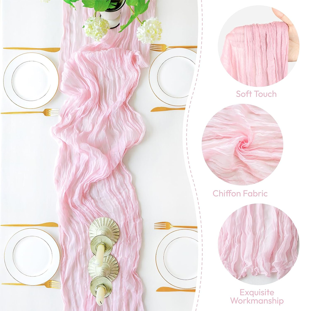 Pink Cheesecloth Table Runner  - đánh giá và giá Wedding Ceremony Supply
