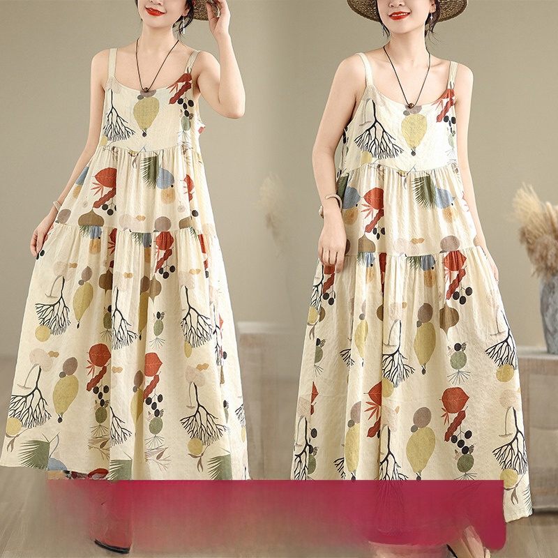 Floral Cotton Linen Maxi Dress - đánh giá và giá Good Floral & Wedding Decor Supply Photos