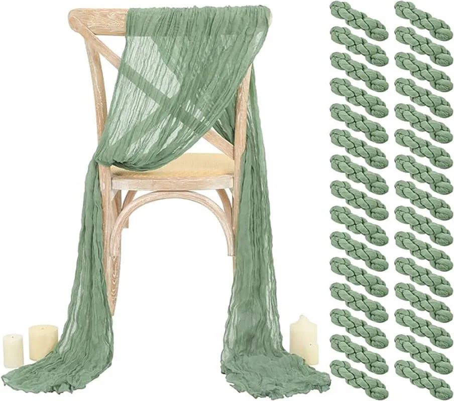 30PCS Sage Green Cheesecloth C - đánh giá và giá Wedding Ceremony Supply