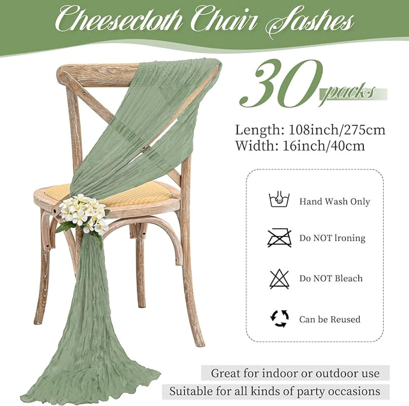30PCS Sage Green Cheesecloth C - đánh giá và giá Wedding Ceremony Supply