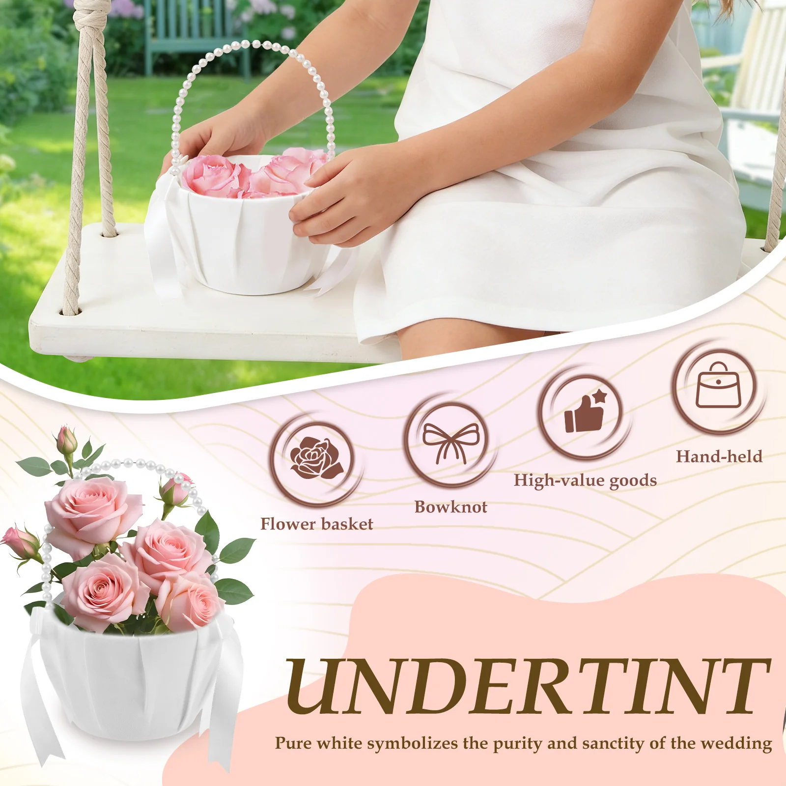 2Pcs Wedding Flower Girl Baske - đánh giá và giá Wedding Ceremony Supply