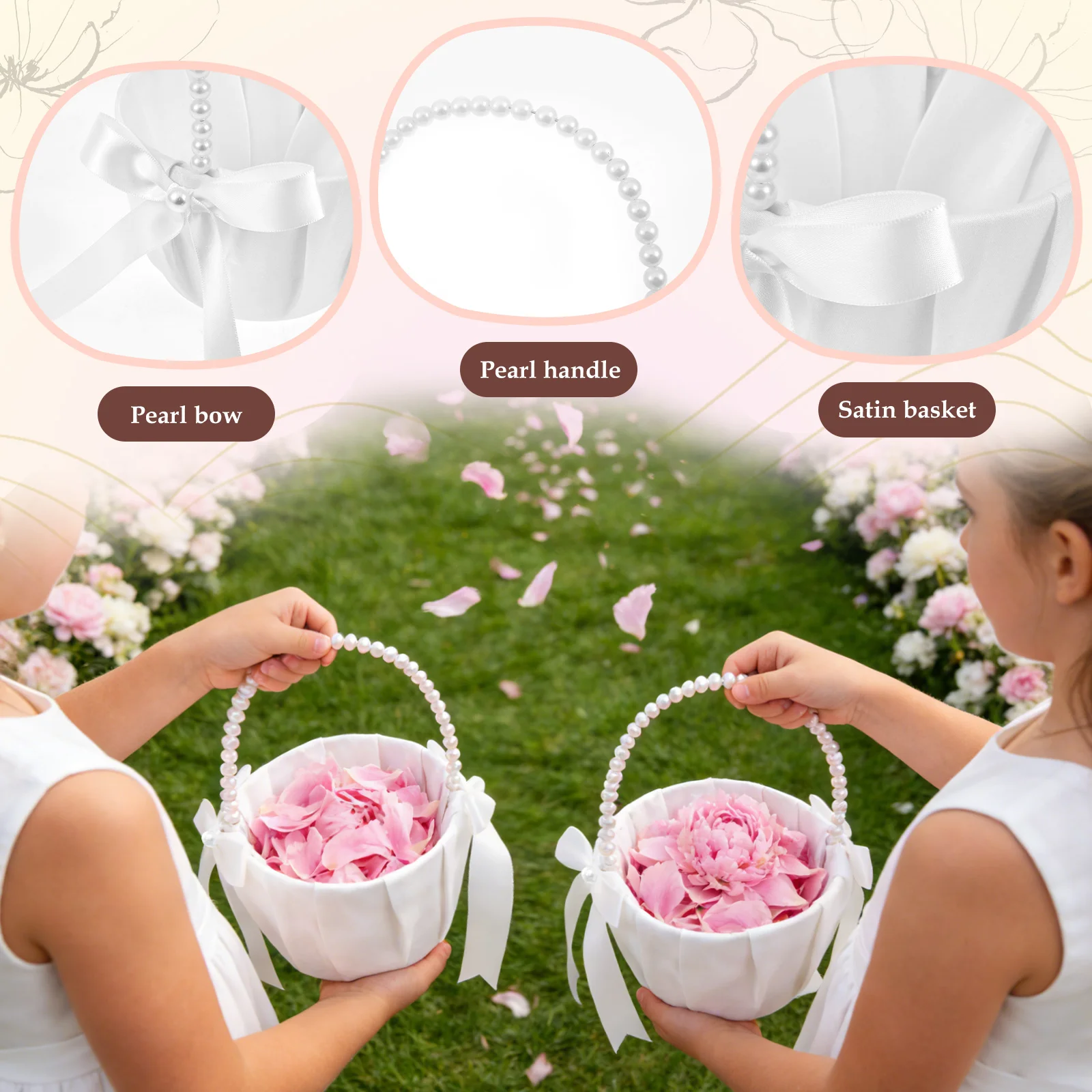 2Pcs Wedding Flower Girl Baske - đánh giá và giá Wedding Ceremony Supply