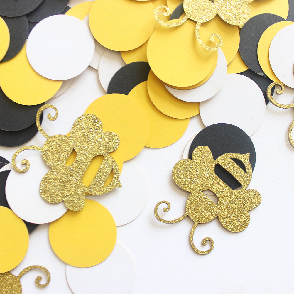 1Set Cartoon Bee Paper Scrap R - đánh giá và giá Papercraft Supply Confetti