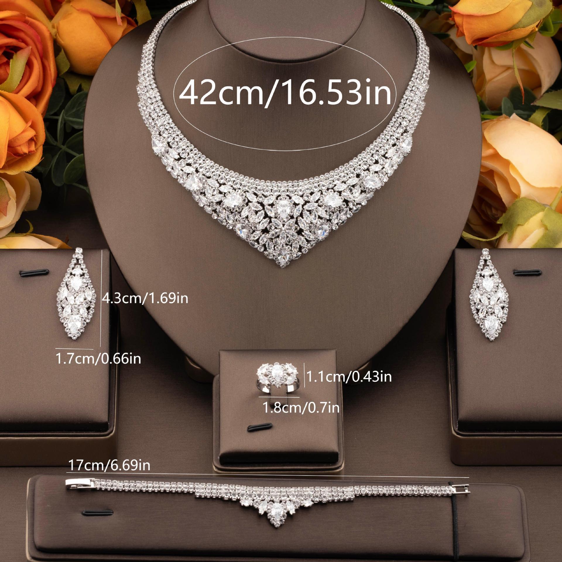 4-Piece Bridal Jewelry Sets Wo - đánh giá và giá Indian Wedding Supply